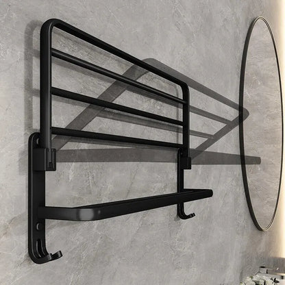 50cm Black - Aluminium Towel Rack